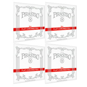 PIRASTRO �t���b�g �N�����X�`�[�� �R���g���o�X�� G(3421) D(3422) A(3423) E(3424) 3/4 D-BASS FLAT-CHROMESTEEL 3420 SET