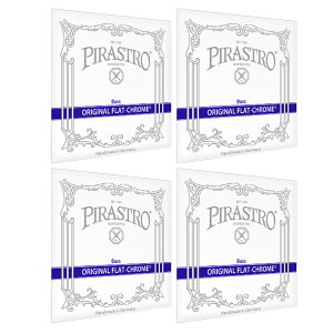 PIRASTRO �I���W�i�� �t���b�g �N���[�� �R���g���o�X�� G D A E 3/4 D-BASS ORIGINAL FLAT-CHROME 3470 SET