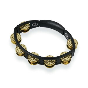 LP Gs[ ^o LP174 LP Cyclops Tambourine LP Cyclops Hand Held Tambourine w/ Dimpled Brass Jingles Black