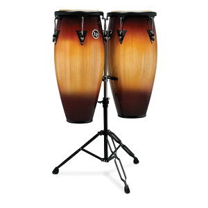 LP Gs[ RK LPA646-VSB LP Aspire 10 inch & 11 inch Conga Set Wood with Double Stand