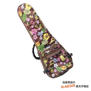 IJX RT[gENp nCA MOP[X uE ORCAS Hawaiian Fabric Gig Case Concert Ukulele OUHA-UC20 BRW
