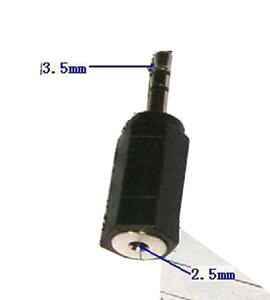 DCMR �y �I�X 3.5mm �ϊ� ���X 2.5mm �z�I�[�f�B�I �C���z�� �P�[�u�� �T�C�Y �ϊ� �W���b�N �R�l�N�^