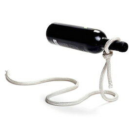DCMR ワイン ボトル ストッカー アーティスティック ロープ オブジェ アンティーク ボトル キーパー スタンド ホワイトカーキ系カラー