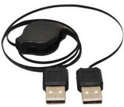 DCMR USB A to オス 豪奢な 延長 特殊 ケーブル ブラック 通信 モバイル 高額売筋 巻取