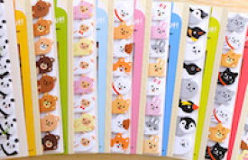 DCMR 【 1点 】 アニマル ポストイット 北極 ペンギン シロクマ アニマル 付箋 STICK MARKER お楽しみカラー キャラクター
