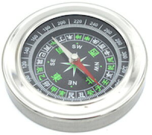 DCMR フィールド ギア コンパス 大型 7.8cm シンプル 自由 方位磁石 シルバー 蓋付き