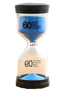 DCMR 生活 砂時計 キッチン アナログタイマー 60分 1点 ガラス シンプル スタイリッシュ モダン 色;ブルー