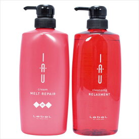 【国内正規品】LebeL IAU　ルベル　イオクレンジング　リラックスメント600ml+クリームメルトリペア600mlのセット　ヘアサロン専売品　ヘアシャンプー　自然由来　SNS人気