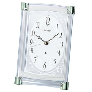 セイコー【SEIKO】電波クロック 置き時計 スワロフスキー BZ360M★【前面ガラス】