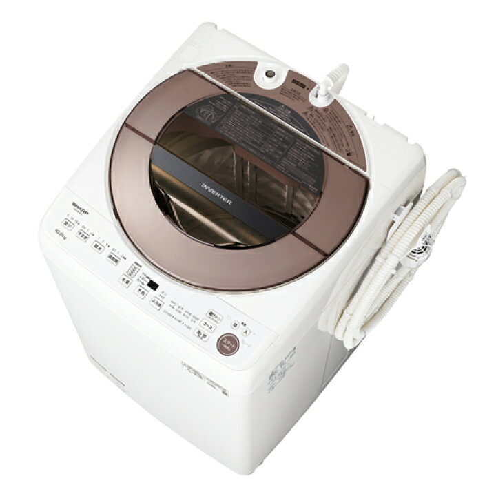 楽天市場】シャープ【SHARP】10kg 全自動洗濯機 ブラウン系 穴なし 