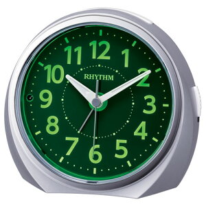 アナログ目覚まし時計 ルークR666 シルバーメタリック色(集光樹脂) 8RE666SR19 リズム【集光樹脂文字板】【連続秒針・自動点灯】