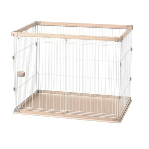 ウッディサークル PWSR-1280HV ライトナチュラル 幅120cm ハイタイプ高さ90cm I-4967576631389 アイリスオーヤマ【ペット用品】【超小型〜中型犬用 ペットサークル】【お掃除楽ちんトレー付き】