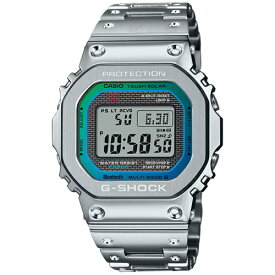 CASIO G-SHOCK 電波ソーラーデジタル腕時計 FULL METAL フルメタルシリーズ GMW-B5000PC-1JF カシオ【国内正規品】【シルバー×ブルーグリーン】
