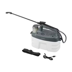 充電式噴霧器 ホワイト/グレー 容量4L 肩掛けベルト付き JF-4000 アイリスオーヤマ【IRIS】【USB Type-C(R)充電】園芸用品