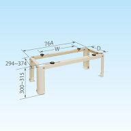 伸縮フレーム架台 (平地置用) 300mmタイプ 使用荷重80kg 高耐食鋼板＋粉体塗装 C-NXS 日晴金属【クーラー…