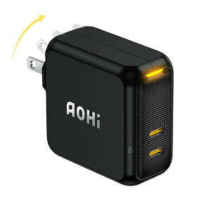 アオハイ MAGCUBE 100W Type-C 2ポート急速充電器 ブラック EN-MC100BL1 AOHI【スマートフォン・タブレット】【スマートウォッチ】