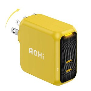 アオハイ MAGCUBE 100W Type-C 2ポート急速充電器 イエロー EN-MC100YL1 AOHI【スマートフォン・タブレット】【スマートウォッチ】