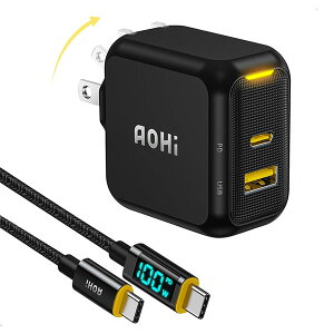 AInC MAGCUBE 67W Type-C Type-A 2|[g}[d ubN LEDP[ut EN-MC67BL2 AOHIyX}[gtHE^ubgz