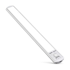 【 2個セット】人感センサーライト LED バーライト 40cm USB充電式 9mm超薄型 無段階調光 色温度調整 120° 3m距離 マグネット