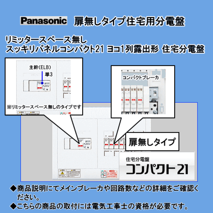 楽天市場】パナソニック 住宅用分電盤 露出形 BQWB8462 : エヌデンサービス