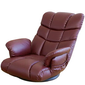座椅子 チェア いす ウレタン 回転 リクライニング 合成皮革 合皮 耐水 耐久 高級感 完成品 国産 日本 ミヤタケ 宮武製作所 スーパーソフトレザー座椅子－神楽－ YS-1393