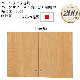 大洋 エースラック/カラーラック パーツオプション 突っ張り棚用扉 ノーマルタイプ 幅45～59cm type65