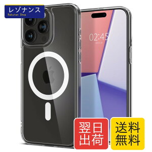 Spigen �y�d��33g�̒��y�ʁz iPhone 15 Pro Max �P�[�X MagSafe�Ή� �ČRMIL�K�i �X�g���b�v�z�[�� �N���A ���^ �ϏՌ� �y�� �o���p�[ �}�O�l�b�g���� 2�d�\�� �G�A�[�X�L���E�n�C�u���b�h�E�}�O�t�B�b