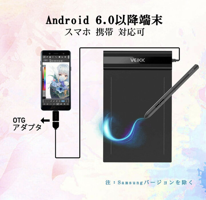 楽天市場 Veikk S640 初めてペンタブ ペンタブレット 6 4インチ Osu ゲーム イラスト 板タブ 入門用 絵描き 8192レベル筆圧 Windows Mac Linux Android6 0 スマホ 対応 初心者 充電不要ペン コンパクト 携帯便利 送料無料 Ngifted