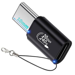 USB C�I�X-���X�ϊ��A�_�v�^, 1�p�b�N USB C�G�N�X�e���_�[ 10mm�`�b�v 240W �}���[�d | 20Gbps �f�[�^���� | 4K/60HZ �r�f�I�o��-�Ή� iPhone 16 Pro Max 15 Plus,MacBook,iPad Pro,Galaxy S24 S23,Redmi Note,Xperia, �Ή����