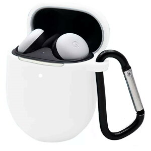 Pixel Buds Pro �Ή� �ی�P�[�X �t��V���R���� �ϏՌ� �h���h�o �y�� �J���r�i�t�� (�z���C�g)