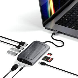 [マラソン期間中ポイント5倍]Satechi USB4 マルチ USBCハブ 9in1 PD充電 イーサネット 最大8K HDMI (MacBook Pro/Air2018以降/M1/M2対応)