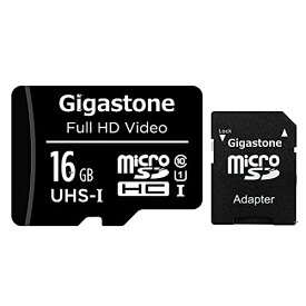 [マラソン期間中ポイント5倍]Gigastone マイクロSDカード 16GB Micro SD Card SD アダプタ付 ミニ収納ケース付 SDHC U3 C10 85MB/S Gopro アクションカメラ スポーツカメラ 高速 micro sd カード Class 10 UHS-I フルHD 動画