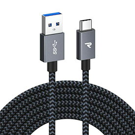 [マラソン期間中ポイント5倍]Rampow USB Type C ケーブル【3m/黒/】急速充電 QuickCharge3.0対応 USB3.0規格 usb-c タイプc ケーブル Sony Xperia XZ/XZ2 アンドロイド多機種対応