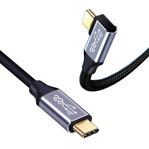 USB-C & USB-C �P�[�u�� L�� 0.5M Type-c �P�[�u�� USB3.2 Gen2(10Gbps) PD�Ή� 100W/5A�}���[�d 4K/60Hz�f���o�� �����ϋv�i�C���� iphone17/16/15�V���[�Y/Mac Book Pro/Air�AiPad Pro/Air�AXperia�AGalaxy���^�C�vc�@��Ή�