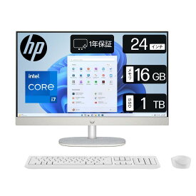 HP パソコン デスクトップPC HP All-in-One 24-cr0007jp インテル第13世代 インテル Core i7-1355U 16GBメモリ 1TB SSD 日本語キーボード マウス付属 Microsoft Office Home & Business 2021