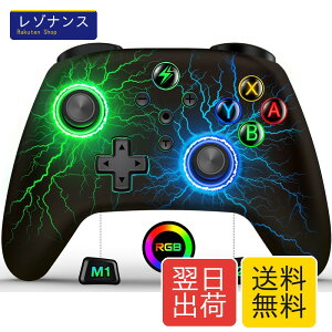 Switch �R���g���[���[ Switch1/2��Ή� 8�FRGB���C�g�}�N�� �w�ʃ{�^�� ���� �X���[�v���� �A�� �W���C���Z���T�[ 1000mAh��e�� Switch 2/Switch/Lite/OLED/Android/IOS/P GIGEEKNY