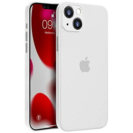 [マラソン期間中ポイント5倍]iPhone 13対応ケース 0.3超薄型 memumiR 全面保護カバー 指紋防止 傷付き防止 6.1インチ 人気ケース・カバー (マットホワイト(半透明)
