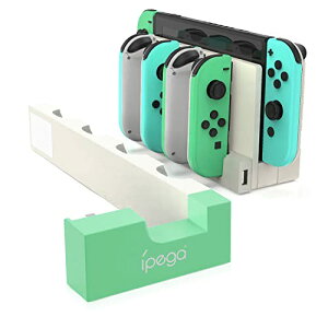 �ŐV���� �����̐X �^�C�v Joy-Con�n���h�� �[�d �z���_�[ 4�䓯���[�d Joy-Con �[�d�� ���[ ��̌^ �}���[�d �[�d��Ԃ������w�������v���� Switch OLED�p/ Switch�i�L�@EL���f���j�Ή� (Green)