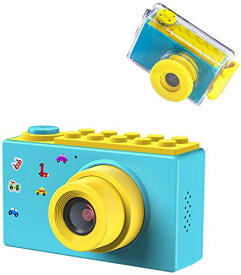 [マラソン期間中ポイント5倍]BlueFire 子供用カメラ キッズカメラ 防水? 録画機能デジタルカメラ 10メートル防水機能付き フルHD 1080P 800万画素 2インチスクリーントイカメラ 人気 日本語適用 年齢制限6+(ブルー)