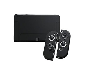 Switch OLED �L�@EL���f���p�P�[�X �ی�P�[�X �J�o�[ ���킢�� TPU �ϏՌ� �A�N�Z�T���[ (�u���b�N)