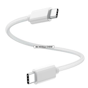 USB4�Z���P�[�u�� 0.3M 40Gbps�����f�[�^�]�� 4K@144Hz�f���o�� 240W�}���[�d ���ϋv �����i�C�����҂ݍ��� ���܂�h�~ USB C �f�[�^ �[�d�� Type c �P�[�u�� Thunderbolt 4 Mac ZeroneTeck