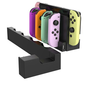 �ŐV����^�C�v PG-9186F Joy-Con�n���h�� �[�d �z���_�[ 4�䓯���[�d Joy-Con �[�d�� ���[ ��̌^ �}���[�d �[�d��Ԃ������w�������v���� Switch OLED�p Switch�Ή� Black ipega