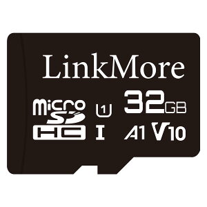 MicroSDHC�J�[�h 32GB U1 A1 V10 SD�A�_�v�^�[�t �Ǎ��ő�90MB/s 1�� LinkMore