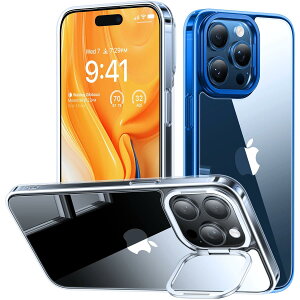 �_�C�����N���A �B���X�^���h iPhone 15 Pro Max �p �P�[�X �����K���X �J�����X�^���h ���ϖh�~ 9H�d�x �ČR�K�i ���^ �X�g���b�v�z�[���t�� �����Y�ی� 6.7�C���` UPRO Lstand �X�ʋ� �u���[ TORRAS