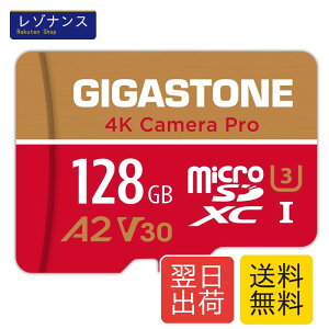 GIGASTONE �}�C�N��sd�J�[�h 128GB 4K Camera Pro microSDXC UHS-I A2 V30 U3 C10 100MB/s Ultra HD 4K SD�A�_�v�^�[1���t�� Gigastone