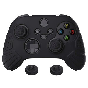eXtremeRate PlayVital Guardian��Xbox Series X/S�R���g���[���[�ɑΉ��p�A���`�X���b�v�V���R�[���J�o�[�X�L���A�u���b�N�̐e�w�O���b�v�L���b�v�t���AXbox Core���C�����X�R���g���[���p�\�t�g���o�[