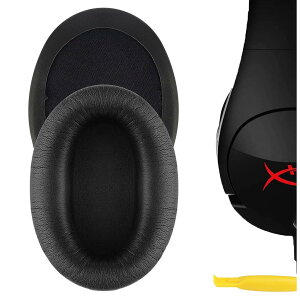 Geekria �C���[�p�b�h�݊��� �p�b�h HyperX Cloud Flight, Cloud Flight S, Cloud Stinger Gaming �w�b�h�z���ɑΉ� �p�b�h �C���[/�C���[�J�b�v �v���e�C�����U�[ (�u���b�N)