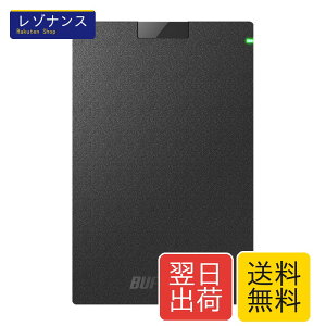 BUFFALO �|�[�^�u��SSD SSD-PG480U3-B/NL USB3.1Gen1 480GB 75×11.5×117mm ��100g 1�� �o�b�t�@���[