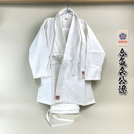 【 ミツボシ 】 合気道着 上衣 ズボン 白帯 3点セット 「 合氣会公認 」 Y-620 合気道 初心者用 から 有段者用 白 ホワイト マーク付き 女子 人気 定番