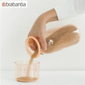 Brabantia ストレージジャー メジャーカップ付き 1.3L クレイピンク 290206 保存容器 ブラバンシア シイノ通商 CODE：293976